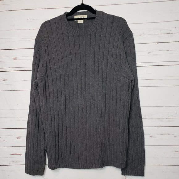 J. Crew Other - J. Crew Men's Gray Ribbed Crew Neck Sweater